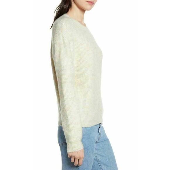 BP. Women's Marl Crewneck Long Sleeve Pullover Sweater Ivory Multicolor MSRP $59 - Picture 2 of 4